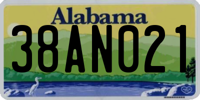 AL license plate 38AN021