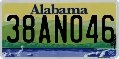 AL license plate 38AN046