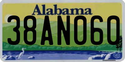 AL license plate 38AN060