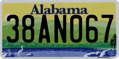 AL license plate 38AN067