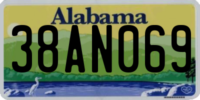 AL license plate 38AN069