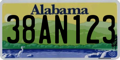 AL license plate 38AN123