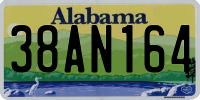 AL license plate 38AN164