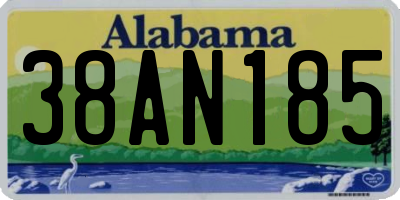 AL license plate 38AN185