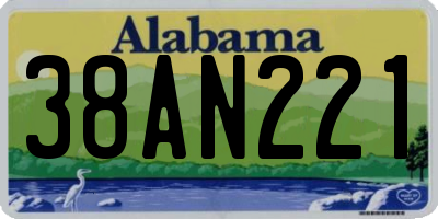 AL license plate 38AN221