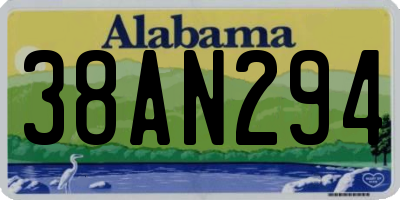 AL license plate 38AN294