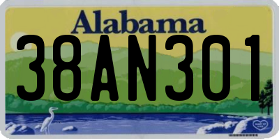 AL license plate 38AN301