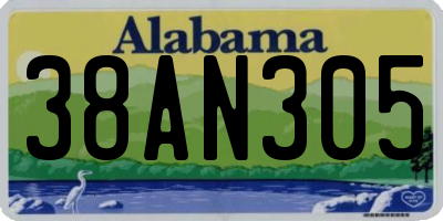 AL license plate 38AN305