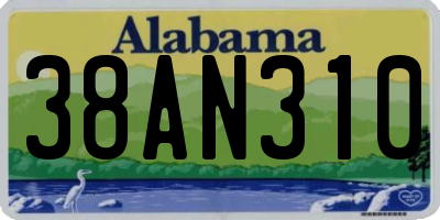 AL license plate 38AN310