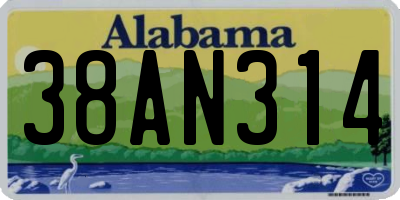 AL license plate 38AN314