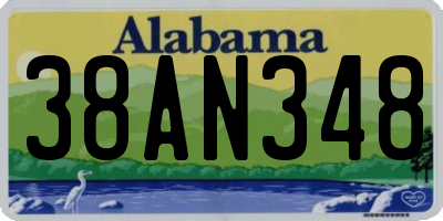 AL license plate 38AN348