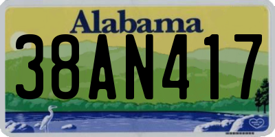 AL license plate 38AN417