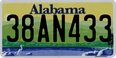 AL license plate 38AN433