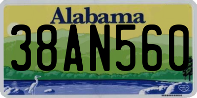 AL license plate 38AN560