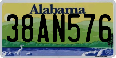 AL license plate 38AN576