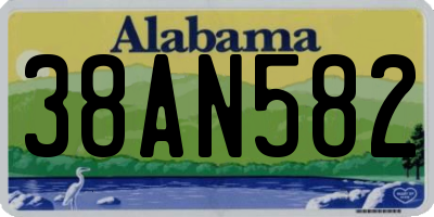 AL license plate 38AN582
