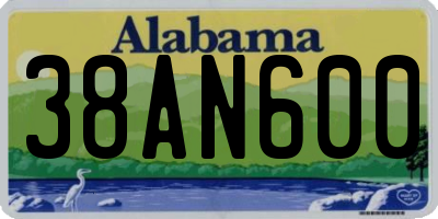 AL license plate 38AN600