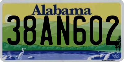 AL license plate 38AN602