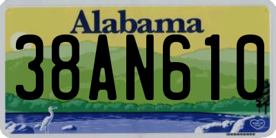 AL license plate 38AN610