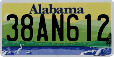 AL license plate 38AN612