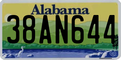 AL license plate 38AN644