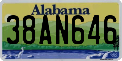 AL license plate 38AN646
