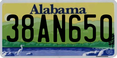 AL license plate 38AN650