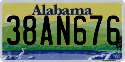 AL license plate 38AN676