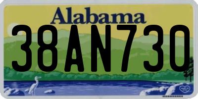 AL license plate 38AN730