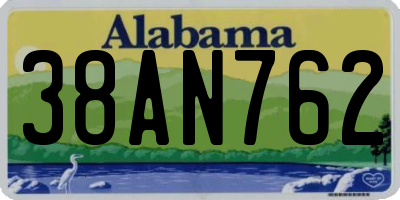 AL license plate 38AN762