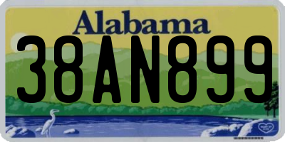AL license plate 38AN899