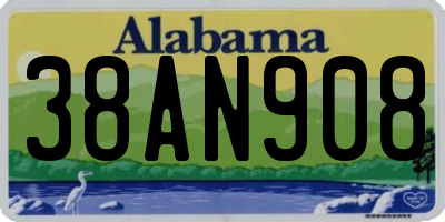 AL license plate 38AN908