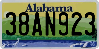 AL license plate 38AN923