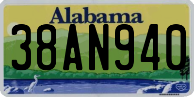AL license plate 38AN940