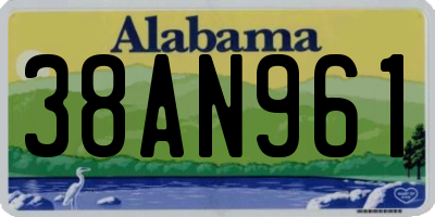 AL license plate 38AN961