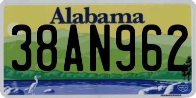 AL license plate 38AN962