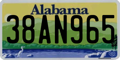 AL license plate 38AN965
