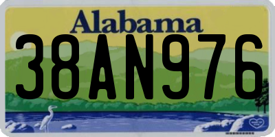 AL license plate 38AN976