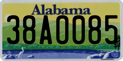 AL license plate 38AO085