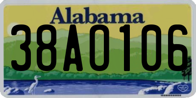 AL license plate 38AO106
