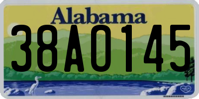 AL license plate 38AO145