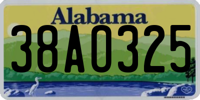 AL license plate 38AO325