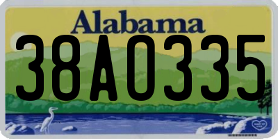 AL license plate 38AO335