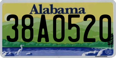 AL license plate 38AO520