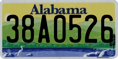 AL license plate 38AO526