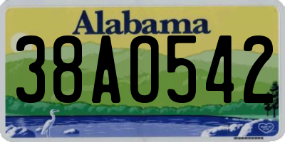AL license plate 38AO542