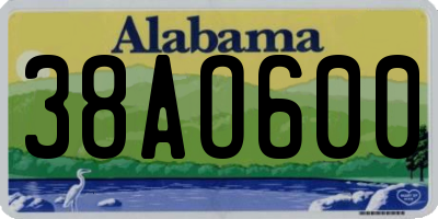 AL license plate 38AO600