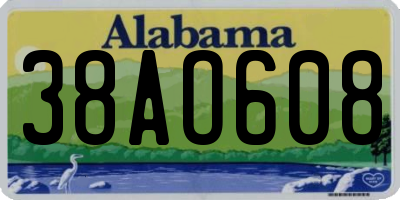 AL license plate 38AO608