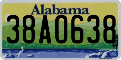 AL license plate 38AO638