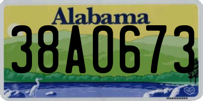 AL license plate 38AO673